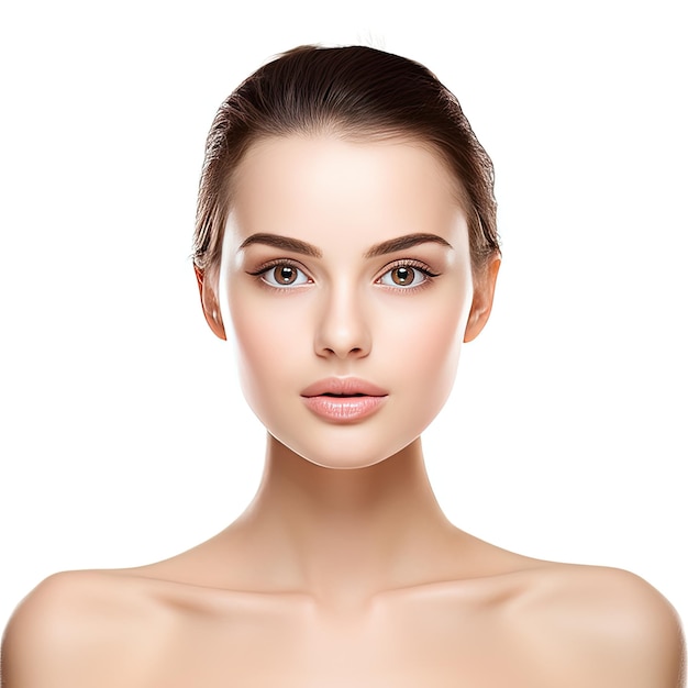 Healthy women face isolated background