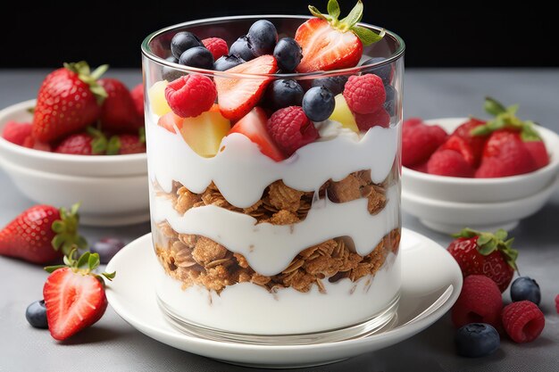 здоровый рецепт йогуртового перфекта богатый питательными веществами йогуртовый перфект со свежими фруктами
