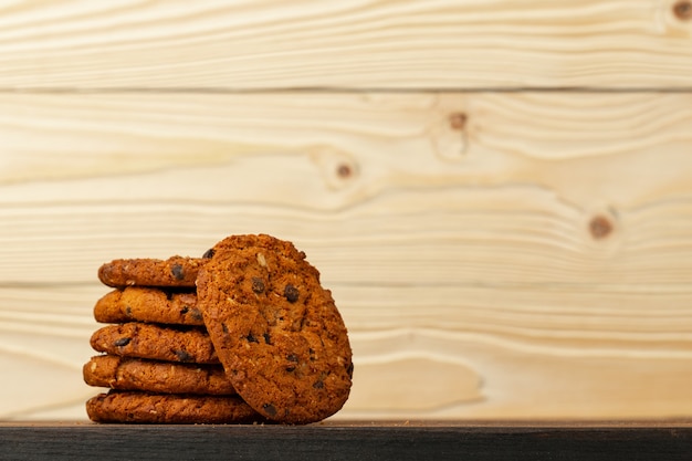 Heap of chocolate chip cookies