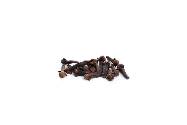 Heap of clove on a white background