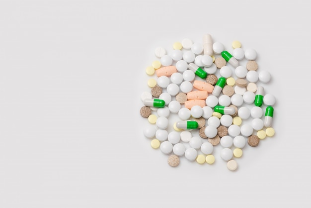 Heap of colorful medication.