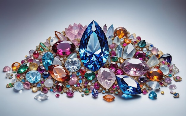 a heap of crystals and jewels