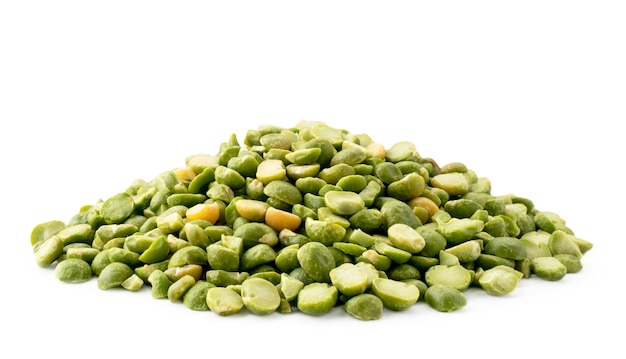 Heap of dried green peas