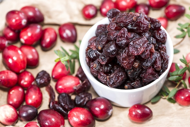 Heap of dry Cranberries