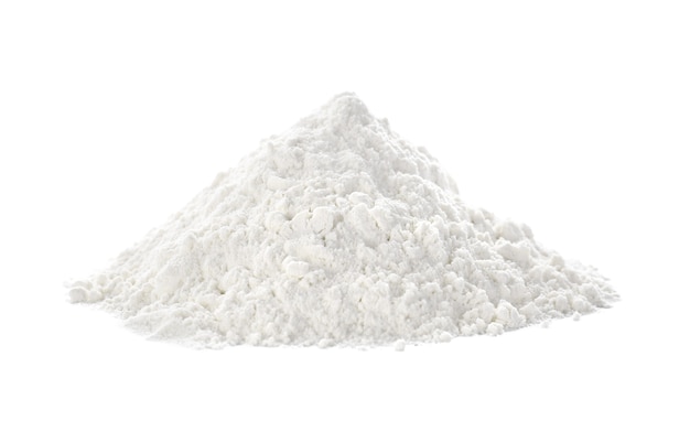 Heap of flour on white