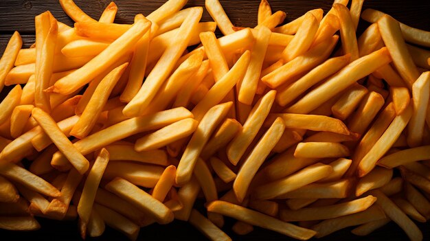 heap of French fries as textured background