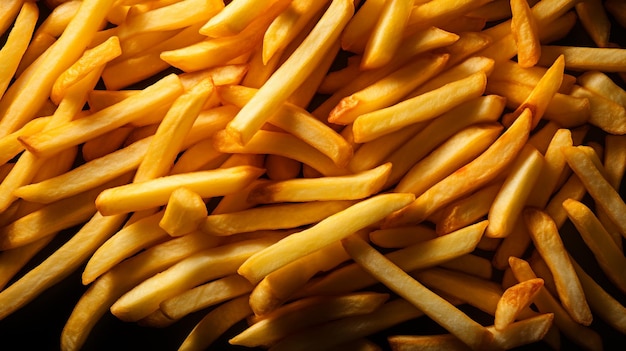 heap of French fries as textured background