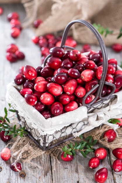 Heap of fresh Cranberries