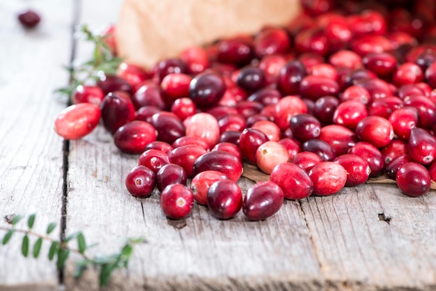 Heap of fresh Cranberries