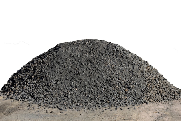 Heap of gravel isolated.