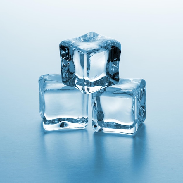 Heap of ice cubes