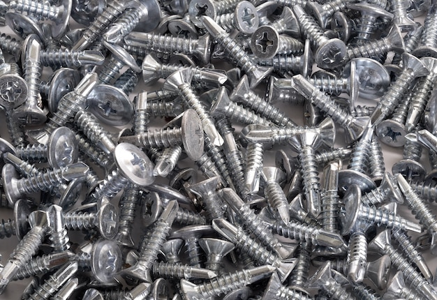 Heap of metal screws