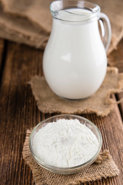 Heap of Milk Powder selective focus