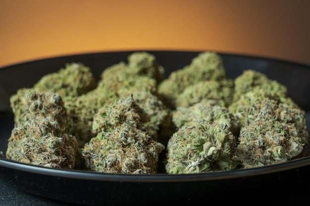Heap of Organic Marijuana buds
