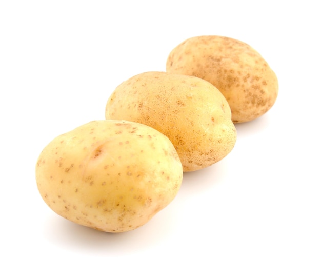 Heap of potato isolated on the white background