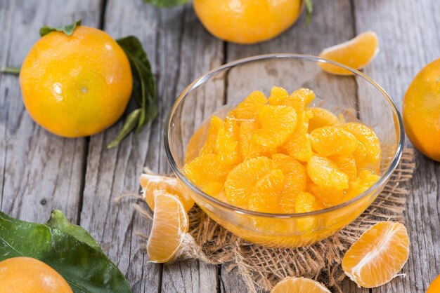 Heap of preserved tangerines