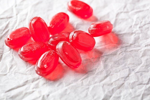 Heap of red candies