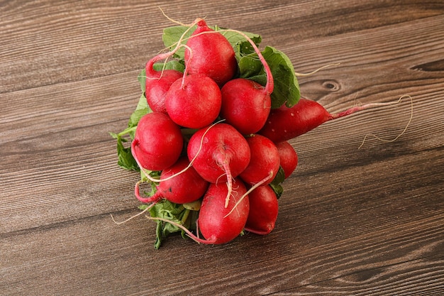 Heap ripe fresh red radish