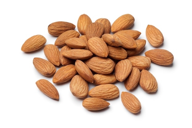 Heap of shelled almonds