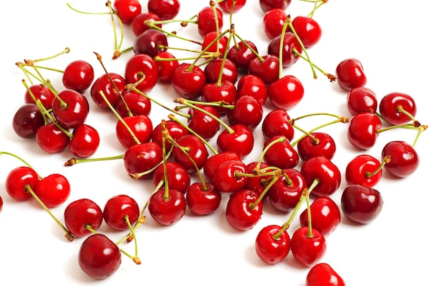 Heap of sweet cherries