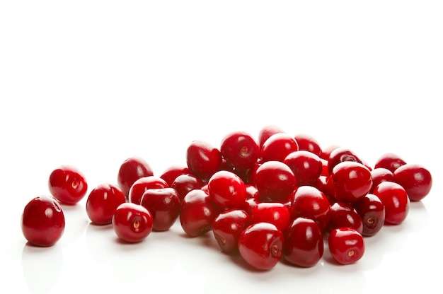 Heap of sweet cherries