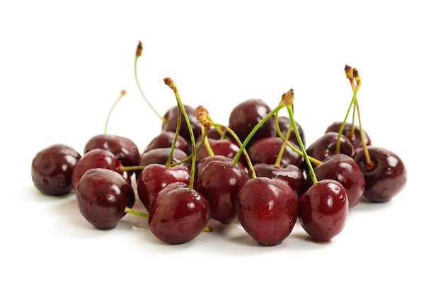 Heap of sweet cherries