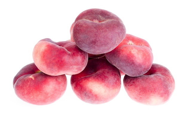 Heap of sweet paraguaya peaches background