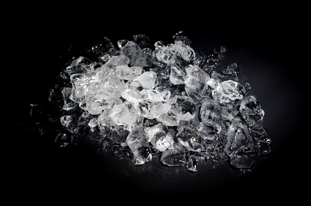 Heap of crushed ice on white background Stock Photo