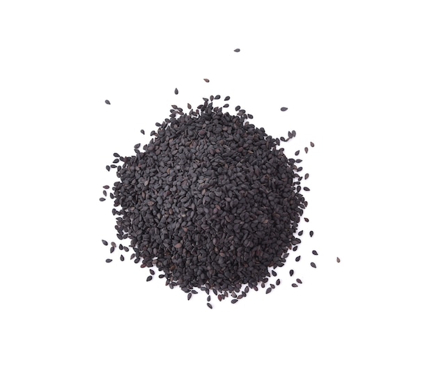 Heap of whole poppy seeds  