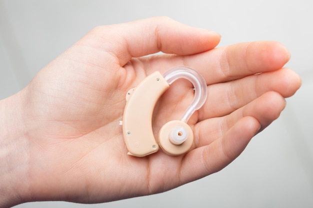 Hearing Aid Closeup in a hand