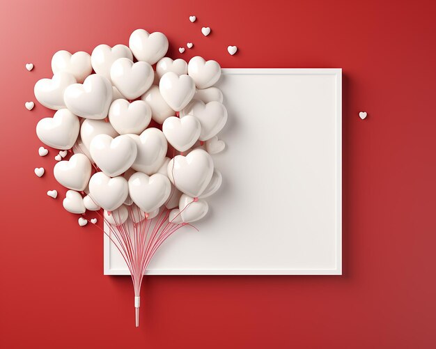 Heart anniversary valentine card vector illustration