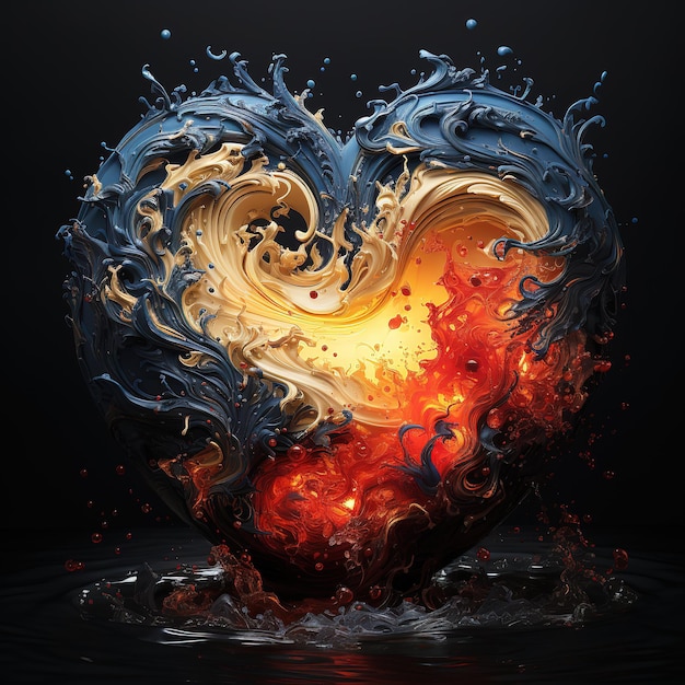 Heart background abstract design style