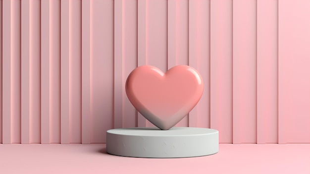 heart background pastel 3d