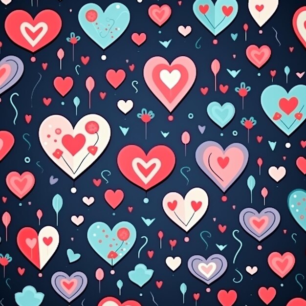 Heart background red and pink hearts background pattern valentines day decorating love pattern