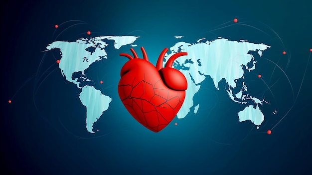 Heart background for world health dayspace for text