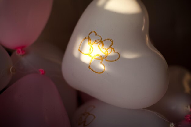 Heart balloons in the sunny rays!!