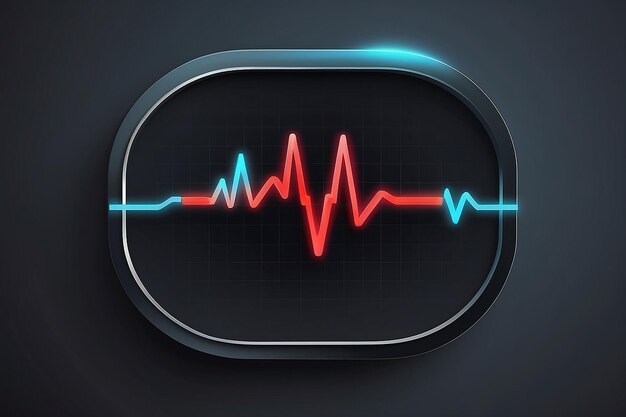 Photo heart beat cardiogram pulse icon