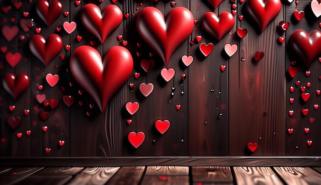 heart beautiful background valentines day background with red hearts cute love banner 3d hearts