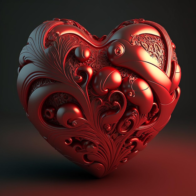 Heart beautiful valentine background Generative AI