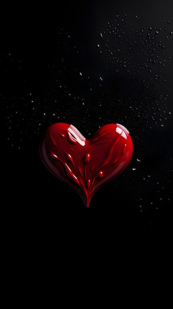 Heart black background wallpaper for phone