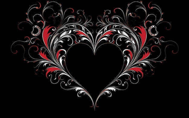 Photo heart black background wallpaper