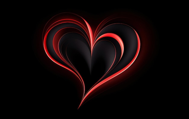 Heart black background wallpaper