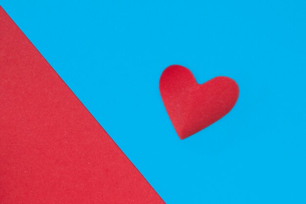 Photo heart on blue background