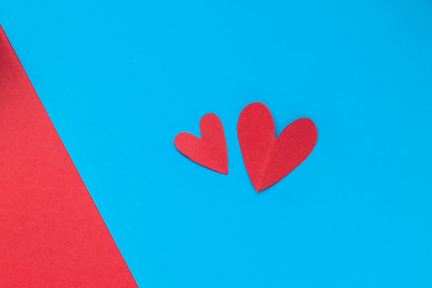  heart on blue background