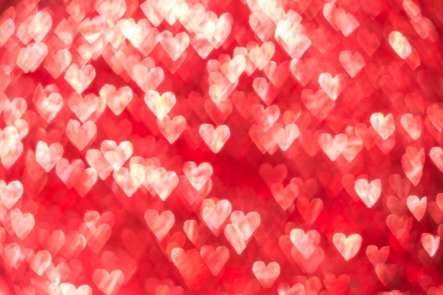 Photo heart bokeh background, valentine's day background