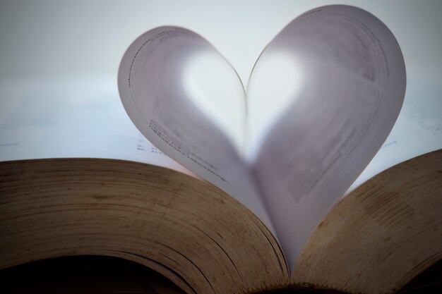 Heart on book