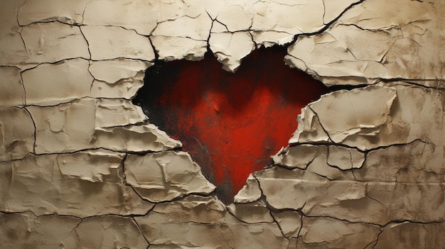 Heart of broken connection burning inside pain dance of suffer past love remember