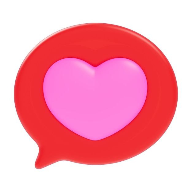 Heart Bubble 3D Icon