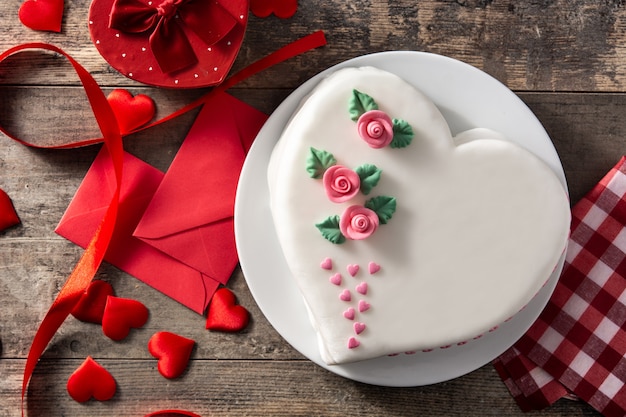 Heart cake for St. Valentine's Day