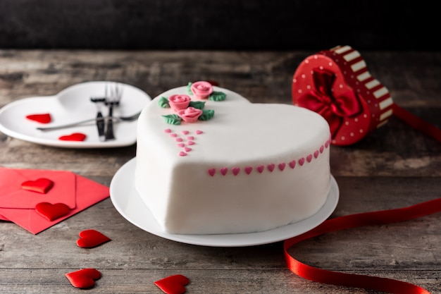 Heart cake for St. Valentine's Day